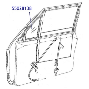 Jeep Cherokee XJ quarter window right Mopar 84-93