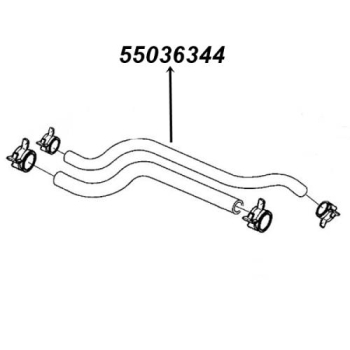 Jeep Wrangler TJ 2.5 ltr. heater hose HVAC hose heater cooler output return Gates year 96-01