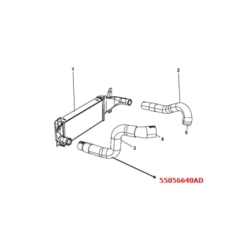 Jeep Wrangler JK 2,8 ltr. CRD Diesel Schlauch Turbo Turboschlauch Ladeluftkühler links 07-18