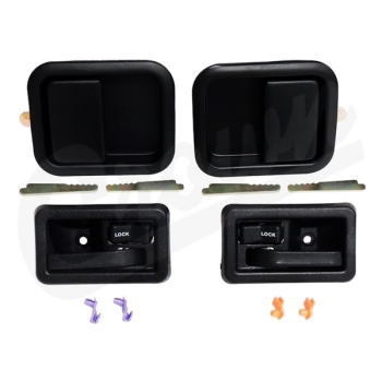 Jeep Wrangler YJ Türgriff Set außen & innen schwarz für Vollstahltüren 87-95
