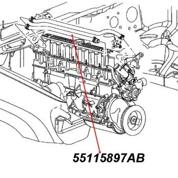 Jeep Grand Cherokee WJ WG 4,0 ltr. Heizungsschlauch HVAC Schlauch Heizungskühler Ausgang Rücklauf Gates 99-04