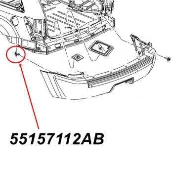 Preview: Jeep Grand Cherokee WH WK Bumper Cover Trim Panel Retainer Set of 2pcs. for rear Bumper 05-10