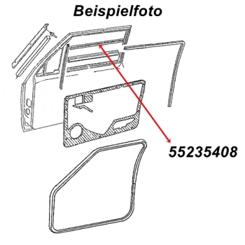 Preview: Jeep Cherokee XJ 4türer Abstreifer Tür Dichtung außen Tür vorne rechts 84-96