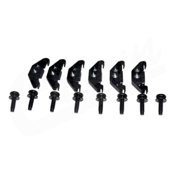 Jeep Wrangler JK Hard Top Retainer Kit includes 6 Retainers & 8 Screws 07-17