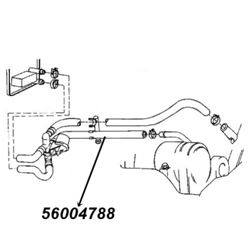 Jeep Cherokee XJ 2,5 ltr. Heizungsschlauch HVAC Schlauch Heizung Wasserpumpe zum Ventil Gates 91-96