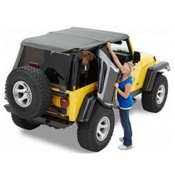Jeep Wrangler TJ replacement top Trektop NX top tinted windows brown denim 96-06