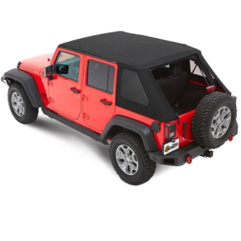 Preview: Jeep Wrangler JK 4-türer Trektop NX Plus Softtop Verdeck schwarz Diamond Bestop 07-18