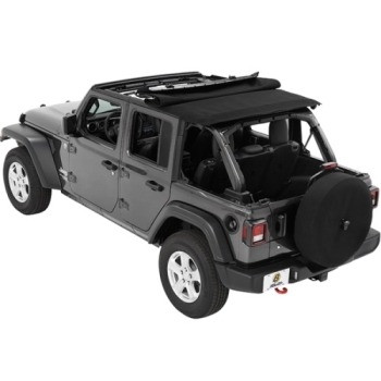 Preview: Jeep Wrangler JL 4-door Trektop NX soft top Bestop Black Twill Bestop 18-