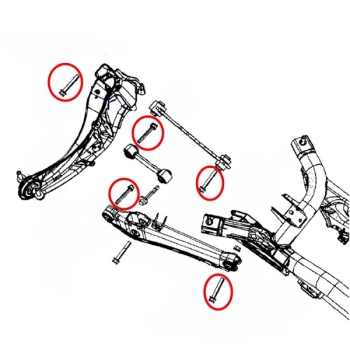 Jeep Compass Patriot MK Control Arm Bolt 2pcs. Set for rear control Arms 07-17