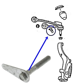 Jeep Cherokee Liberty KJ KK one front upper Control Arm Bolt Mopar 02-12