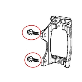 Preview: Jeep Wrangler JL one rear Disc Brake Caliper Bracket Mounting Bolt Mopar 18-26