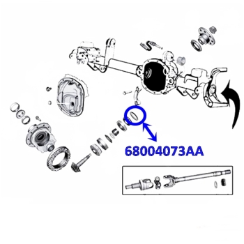Jeep Wrangler JK Ölabstreifring Anlaufscheibe Dana 44 Vorderachse Spicer 07-18