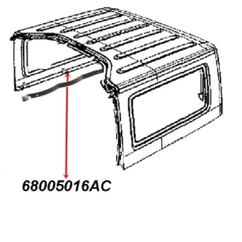 Jeep Wrangler JK 2-door lower seal hardtop side bottom right to body year 07-18