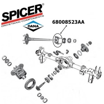 Jeep Wrangler JK Halter Simmerring Steckachse Dana 35 Hinterachse Spicer Bj. 07