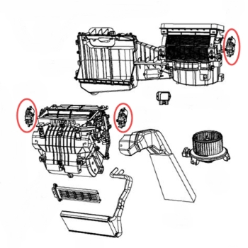 Jeep Wrangler JK Primär Stellglied Stellmotor Heizung Gebläse Klima 11-18