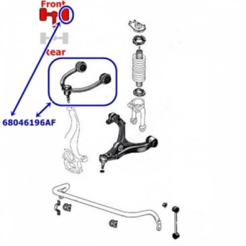 Preview: Jeep Grand Cherokee WK2 WH WK Premium Querlenker Dreieckslenker vorne oben rechts 11-15