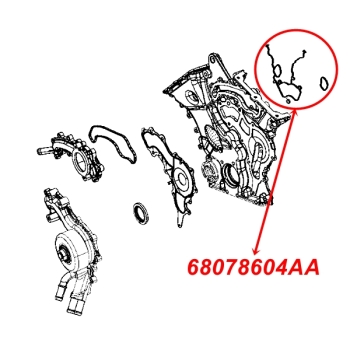 Jeep Cherokee KL 3,2 ltr. Dichtung Steuerdeckel Steuerdeckeldichtung Steuerkettengehäusedichtung 14-18