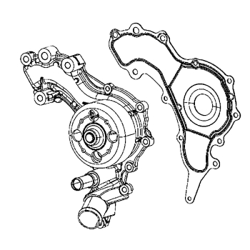 Preview: Jeep Cherokee KL 3,2 ltr. Wasserpumpe mit Dichtung 14-19
