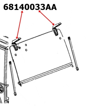 Jeep Wrangler JK Abdeckung für Heckscheiben Scharnier 07-18