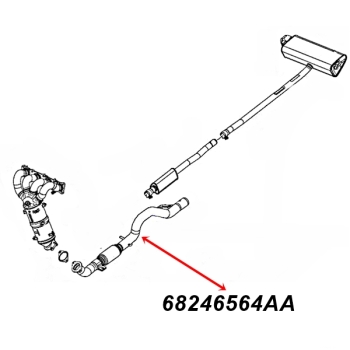 Jeep Renegade BU 2,4 ltr. front Exhaust Pipe AP Exhaust year 15-18