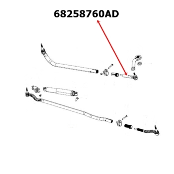 Jeep Gladiator JT Schubstangenkopf Spurstangenkopf links am Pitmanarm LHD 19-26