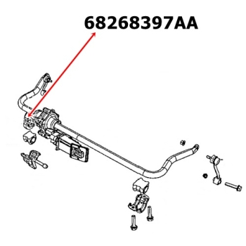 Jeep Wrangler JL Rubicon front Sway Bar Insulator 18-22