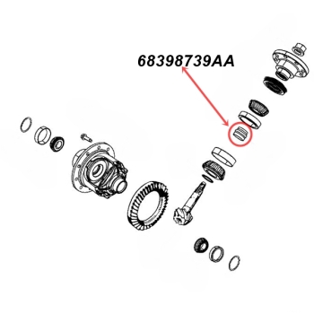 Jeep Gladiator JT Stauchhülse Differential Eingang Dana 44 AdvanTEK Vorderachse Spicer 19-
