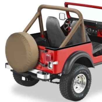 Jeep CJ Überrollbügel Polster Überrollbügelpolster TAN Denim Bestop 80-86