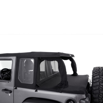 Jeep Wrangler JL 2türer Halftop Conversion Kit Verdeck Trektop Black Twill Bestop 18-