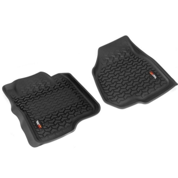 Ford F250 F350 2er Set Fussmatten Fußmatten Fußraumwannen vorne All Terrain Rugged Ridge Schwarz 11-12