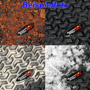 Preview: Dodge Ram 2er Set Fussmatten Fußmatten Fußraumwannen vorne All Terrain Rugged Ridge Schwarz 02-11