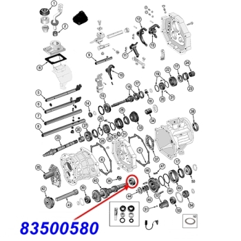 Jeep Wrangler YJ hinteres Lager der Vorgelegewelle AX4 AX5 Schaltgetriebe 87-05.11.88