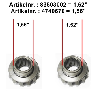 Jeep Wrangler YJ Standard Differential Set Planetenrad Satz 1,62" Dana 35 Hinterachse ohne ABS 91-93