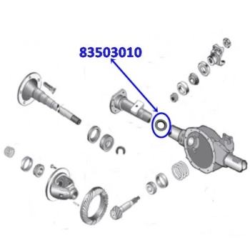 Jeep Wrangler YJ one Inner Axle Shaft Seal Dana 35 rear axle Spicer 87-89