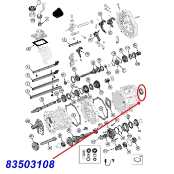 Preview: Jeep Cherokee XJ Simmerring Ausgang Ausgangswelle AX4 AX5 Schaltgetriebe 84-01