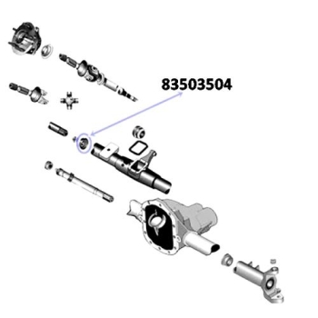 Jeep Wrangler YJ Simmerring im Achsrohr rechts trennbare Steckachse Dana 30 Vorderachse Spicer 87-95