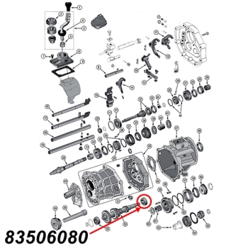 Jeep Wrangler TJ hinteres Lager der Vorgelegewelle AX15 Schaltgetriebe 96-99
