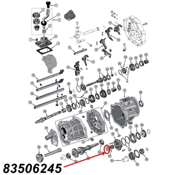 Preview: Jeep Wrangler TJ Druckscheibe Vorgelegewelle AX15 Schaltgetriebe 96-99
