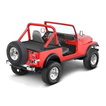 Jeep Wrangler YJ Duster Deck Cover Abdeckung Heckabdeckung Hardtop schwarz Denim Bestop 87-91