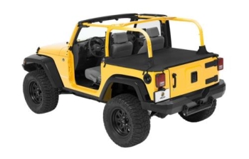 Jeep Wrangler JK 2-door Duster Deck Cover Trunk Cover Black 07-16