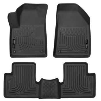 Jeep Cherokee KL 3pcs. Set Front & Second Seat Floor Liners black WeatherBeater™ Husky Liners 14-15