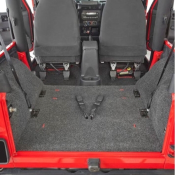 Preview: Jeep Wrangler TJ Gray Replacement Cargo Carpet Kit BedRug 96-06