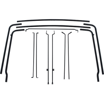 Jeep Willys CJ CJ3A CJ3B Gestell Gestänge Softtop Verdeck Field Top 49-64