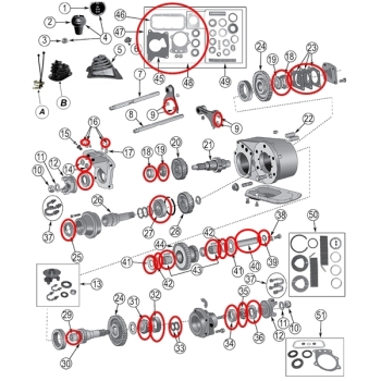 Jeep CJ Masterkit Reparatursatz Lager & Dichtungen Dana 300 Verteilergetriebe 80-86