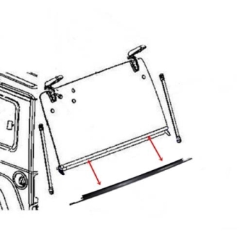 Jeep Wrangler JK plastic holder rail holder for lower rear window seal hardtop model 11-18