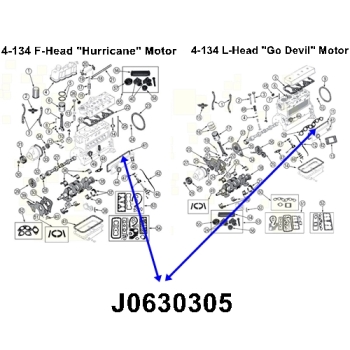 Preview: Jeep Willys CJ3A CJ-3A 4-134 F-Head Side Valve Cover Rocker Arm Gasket 53-64