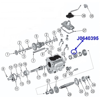 Preview: Jeep Willys CJ2A CJ-2A one Synchronizer Shift Plate 2nd & 3rd Gear T90 Transmission 46-49