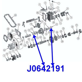 Preview: Jeep Willys M38 M38A1 Anlaufscheibe für Mittelzahnrad 1-1/8" Dana 18 Verteilergetriebe 50-63