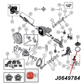 Jeep CJ CJ5 CJ6 CJ7 CJ8 Dichtung Flansch Radnabe Radnarbe 6-Loch Flansch Dana 30 Vorderachse 72-81
