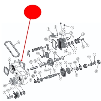 Jeep Willys CJ5 CJ6 4-134 Engine Transmission to Transfer Case Gasket Dana 18 Transfer Case 55-71